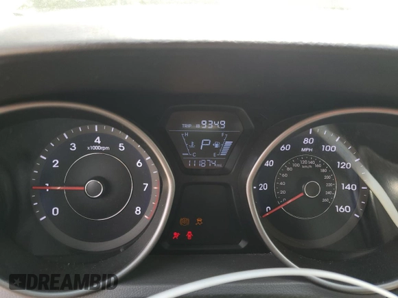 2015 Hyundai Elantra SE with VIN 5NPDH4AE6FH651267, listed as a Copart auction lot 54193205 with 111,874 mi miles and Salvage Title. Bid and sale history available at DreamBid. Image 9.