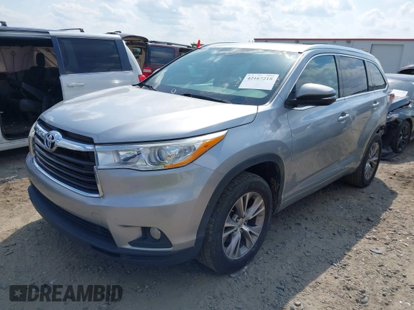 2014 Toyota Highlander XLE z VIN 5TDKKRFH1ES036742, wystawiony jako IAAI lot #42167218 z przebiegiem 165 837 mil mil oraz . Historia ofert i sprzedaży dostępna na DreamBid. Obrazek 2.