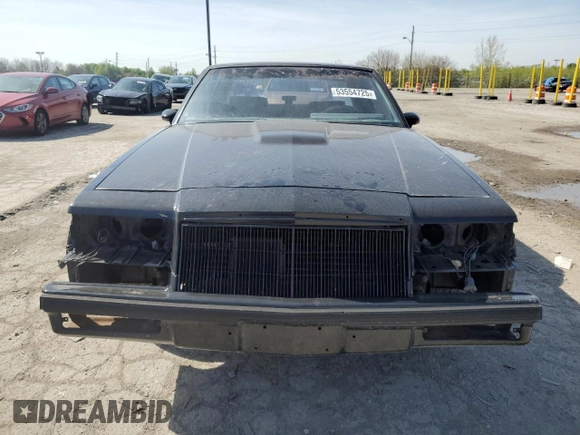1987 Buick Regal with VIN 1G4GJ1174HP455333, listed as a Copart auction lot 53554725 with 55,423 mi miles and Clean Title. Bid and sale history available at DreamBid. Image 5.