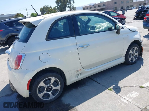 2014 FIAT 500e with VIN 3C3CFFGE5ET208454, listed as a IAAI auction lot 42510570 with Not provided miles and . Bid and sale history available at DreamBid. Image 4.