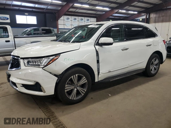 2019 Acura MDX with VIN 5J8YD4H31KL031239, listed as a Copart auction lot 44961055 with 92,592 mi miles and Salvage Title. Bid and sale history available at carsss.com. Image 1.