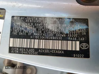 2006 Toyota Camry STD with VIN 4T1BE30KX6U690530, listed as a Copart auction lot 49334695 with 252,957 mi miles and Salvage Title. Bid and sale history available at DreamBid. Image 12.