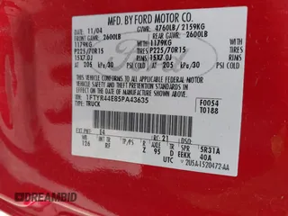 2005 Ford Ranger XLT с VIN 1FTYR44E85PA43635, выставлен на аукционе IAAI как лот 42231207 с пробегом 70 363 миль миль и . История ставок и продаж доступна на DreamBid. Изображение 9.