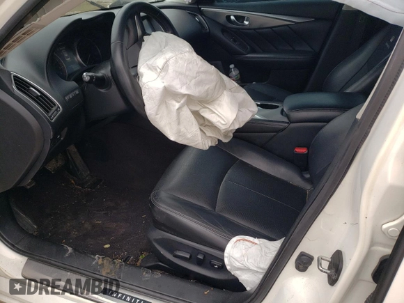 2014 Infiniti Q50 Premium with VIN JN1BV7AP1EM693338, listed as a Copart auction lot 58061545 with 97,290 mi miles and Salvage title. Bid and sale history available at DreamBid. Image 7.