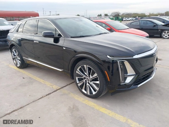 2023 Cadillac LYRIQ RWD Luxury with VIN 1GYKPMRK5PZ000706, listed as a IAAI auction lot 41317755 with 23,456 mi miles. Bid and sale history available at carsss.com. Image 1.