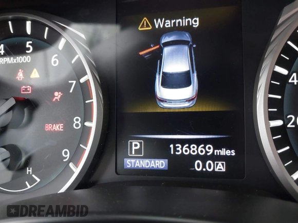 2018 Infiniti Q50 3.0t LUXE with VIN JN1EV7AP8JM364465, listed as a IAAI auction lot 41734191 with 136,869 mi miles. Bid and sale history available at carsss.com. Image 7.