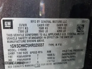 2017 Chevrolet Suburban LT z VIN 1GNSCHKC5HR329037, wystawiony jako Copart lot #52016315 z przebiegiem 215 859 mil mil oraz Szkoda całkowita • Salvage title. Historia ofert i sprzedaży dostępna na DreamBid. Obrazek 15.