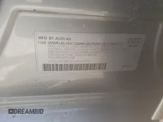 2005 Audi A4 2.0T with VIN WAUAF68E65A425372, listed as a Copart auction lot 79602224 with 111,305 mi miles and Salvage Title. Bid and sale history available at carsss.com. Image 12.