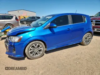 2017 Chevrolet Sonic LT with VIN 1G1JD6SH5H4129668, listed as a Copart auction lot 63581005 with 103,686 mi miles and Salvage title. Bid and sale history available at DreamBid. Image 1.