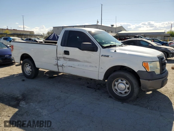 2013 Ford F-150 XL with VIN 1FTNF1CF8DKG10829, listed as a Copart auction lot 55167525 with 104,110 mi miles and Salvage title. Bid and sale history available at DreamBid. Image 4.