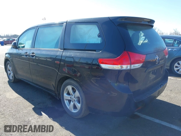 2013 Toyota Sienna L with VIN 5TDZK3DC1DS395994, listed as a IAAI auction lot 41759212 with 163,898 mi miles. Bid and sale history available at carsss.com. Image 3.