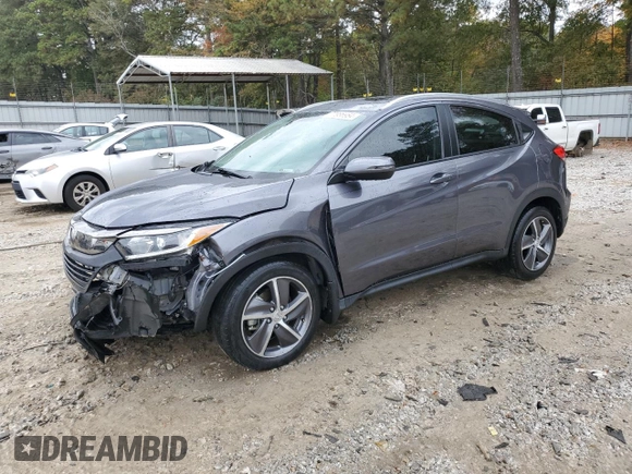2021 Honda HR-V EX-L with VIN 3CZRU5H79MM729251, listed as a Copart auction lot 77986954 with 58,007 mi miles and Salvage Title. Bid and sale history available at carsss.com. Image 1.