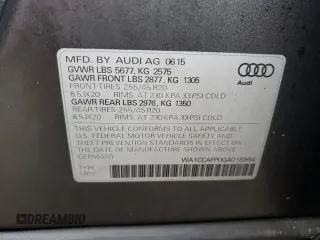 2016 Audi SQ5 Premium Plus with VIN WA1CCAFP0GA018964, listed as a Copart auction lot 69565402 with 79,787 mi miles. Bid and sale history available at carsss.com. Image 13.