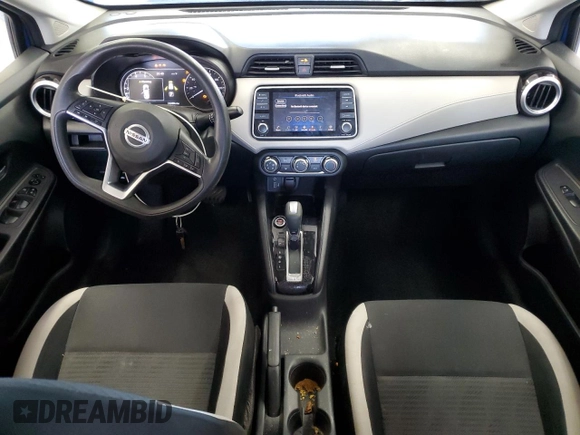 2021 Nissan Versa SV with VIN 3N1CN8EV4ML834866, listed as a Copart auction lot 62489485 with 74,300 mi miles and Salvage title. Bid and sale history available at DreamBid. Image 8.