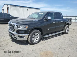 2022 Ram 1500 Laramie with VIN 1C6SRFJT7NN198507, listed as a Copart auction lot 59918635 with 57,939 mi miles and Salvage title. Bid and sale history available at DreamBid. Image 1.