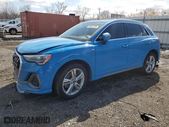 2021 Audi Q3 S line Premium with VIN WA1DECF36M1040633, listed as a Copart auction lot 50421215 with Not Provided miles and Non Repairable. Bid and sale history available at DreamBid. Image 1.