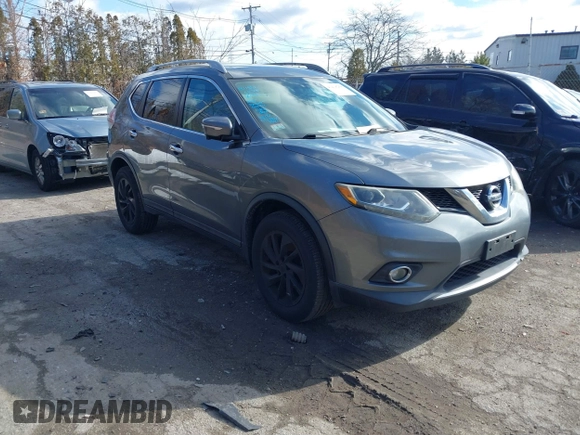 2015 Nissan Rogue SL with VIN 5N1AT2MV4FC862749, listed as a IAAI auction lot 41418258 with 169,968 mi miles and . Bid and sale history available at carsss.com. Image 1.