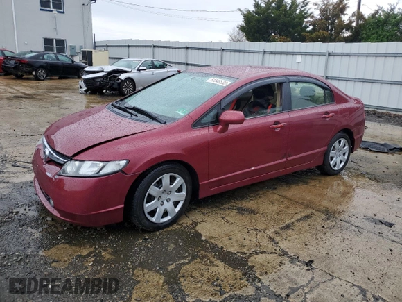 2006 Honda Civic LX with VIN 1HGFA16576L071351, listed as a Copart auction lot 51846535 with 137,792 mi miles and Salvage Title. Bid and sale history available at DreamBid. Image 1.