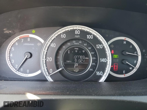 2016 Honda Accord Sedan LX with VIN 1HGCR2F31GA158675, listed as a Copart auction lot 52211745 with 137,783 mi miles and Salvage Title. Bid and sale history available at carsss.com. Image 9.