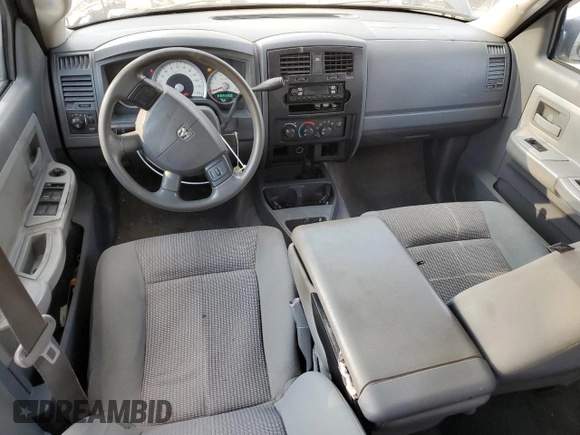 2007 Dodge Dakota SLT with VIN 1D7HE48K97S181024, listed as a Copart auction lot 44244355 with 110,016 mi miles and Salvage Title. Bid and sale history available at DreamBid. Image 8.