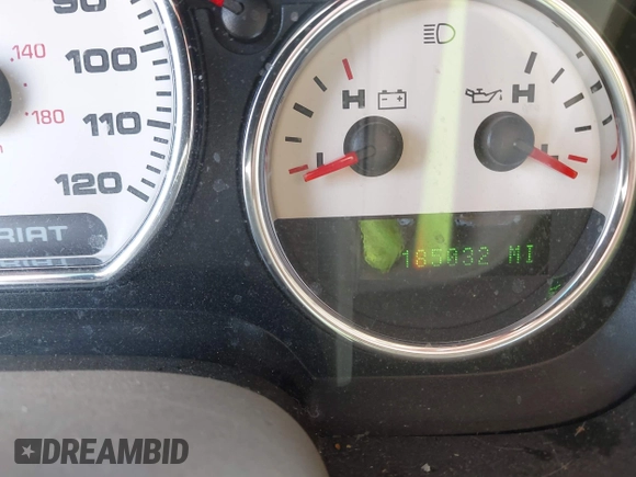 2005 Ford F-150 XLT with VIN 1FTPW12585KD81247, listed as a IAAI auction lot 42217069 with 185,032 mi miles and . Bid and sale history available at DreamBid. Image 7.