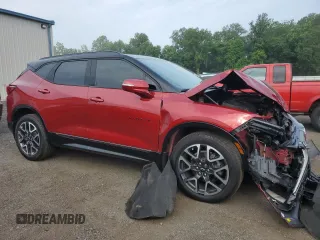 2024 Chevrolet Blazer RS with VIN 3GNKBKRS7RS121821, listed as a Copart auction lot 60870335 with 12,155 mi miles and Salvage title. Bid and sale history available at DreamBid. Image 4.