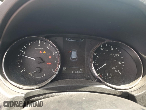 2017 Nissan Rogue SV with VIN KNMAT2MT3HP579306, listed as a Copart auction lot 54263045 with 114,508 mi miles and Salvage title. Bid and sale history available at DreamBid. Image 9.