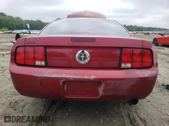 2005 Ford Mustang Deluxe with VIN 1ZVFT80N355197524, listed as a Copart auction lot 56963425 with 262,048 mi miles and Salvage title. Bid and sale history available at DreamBid. Image 6.