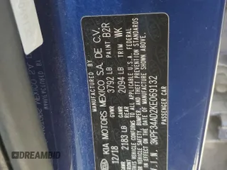 2019 Kia Forte S z VIN 3KPF34AD2KE069132, wystawiony jako Copart lot #46900735 z przebiegiem 132 342 mil mil oraz Szkoda całkowita • Salvage title. Historia ofert i sprzedaży dostępna na DreamBid. Obrazek 14.
