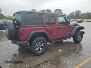 2021 Jeep Wrangler Unlimited Rubicon with VIN 1C4HJXFN1MW695586, listed as a Copart auction lot 59140415 with 47,059 mi miles and Salvage title. Bid and sale history available at DreamBid. Image 3.