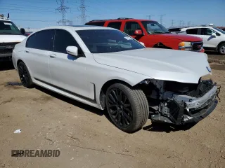 2021 BMW 7 Series 750i xDrive with VIN WBA7U2C04MCF07742, listed as a Copart auction lot 51512185 with 45,224 mi miles and Salvage Title. Bid and sale history available at carsss.com. Image 4.