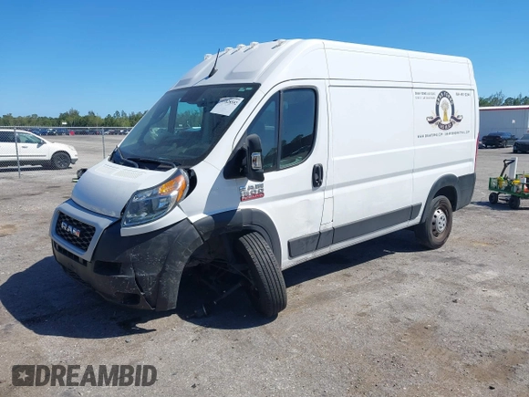 2022 Ram ProMaster Cargo with VIN 3C6LRVBG6NE118991, listed as a IAAI auction lot 41828552 with 55,016 mi miles. Bid and sale history available at carsss.com. Image 2.
