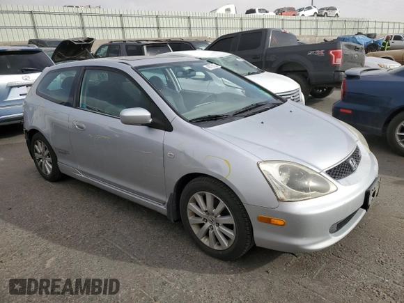 2005 Honda Civic Si with VIN SHHEP33595U503723, listed as a Copart auction lot 48775135 with 128,523 mi miles and Salvage Title. Bid and sale history available at DreamBid. Image 4.
