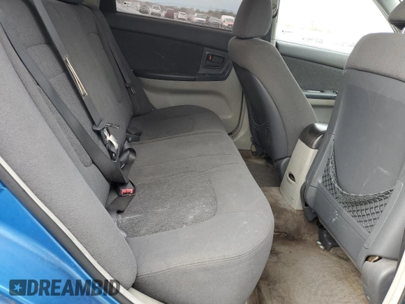 2006 Kia Spectra with VIN KNAFE162X65259727, listed as a Copart auction lot 75470994 with 0 mi miles and Salvage Title. Bid and sale history available at carsss.com. Image 10.
