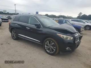 2013 Infiniti JX35 with VIN 5N1AL0MN5DC336213, listed as a Copart auction lot 76327014 with 126,852 mi miles and Salvage Title. Bid and sale history available at carsss.com. Image 4.