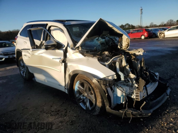 2018 Toyota Highlander Hybrid Limited with VIN 5TDDGRFHXJS039482, listed as a Copart auction lot 86835554 with Not provided miles and Salvage title. Bid and sale history available at DreamBid. Image 4.