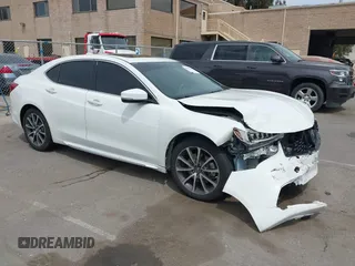 2018 Acura TLX w/Technology Pkg with VIN 19UUB3F59JA000947, listed as a IAAI auction lot 41981918 with 61,187 mi miles. Bid and sale history available at carsss.com. Image 1.