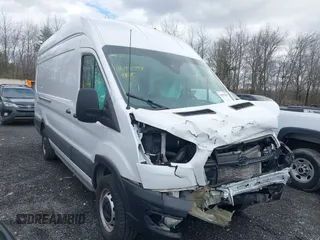 2023 Ford Transit Cargo with VIN 1FTBR3X85PKB48493, listed as a IAAI auction lot 41693599 with 30,371 mi miles and . Bid and sale history available at DreamBid. Image 1.