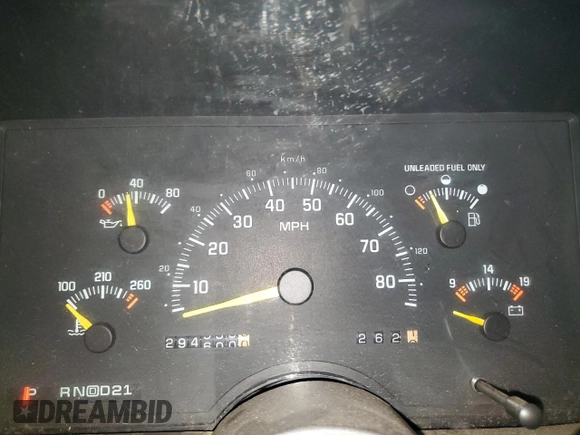 1994 Chevrolet Suburban with VIN 1GNFK16K5RJ382205, listed as a Copart auction lot 77995064 with 294,600 mi miles and Clean Title. Bid and sale history available at carsss.com. Image 9.