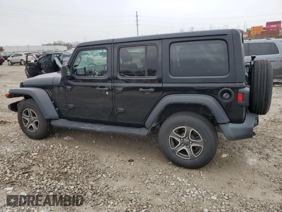2022 Jeep Wrangler Unlimited Sport with VIN 1C4HJXDN4NW144864, listed as a Copart auction lot 81532584 with 34,830 mi miles and Salvage Title. Bid and sale history available at DreamBid. Image 2.
