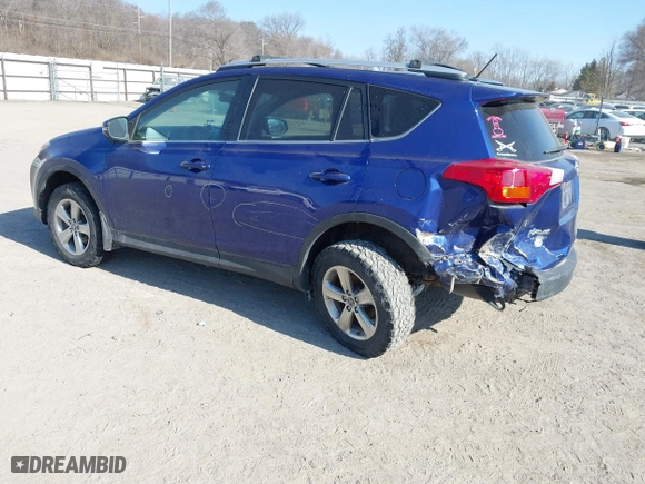 2015 Toyota RAV4 XLE with VIN 2T3RFREVXFW253698, listed as a IAAI auction lot 41798700 with 147,202 mi miles. Bid and sale history available at carsss.com. Image 3.