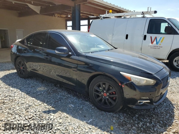 2015 Infiniti Q50 Premium with VIN JN1BV7AR1FM400234, listed as a Copart auction lot 56018895 with 96,695 mi miles and Clean Title. Bid and sale history available at DreamBid. Image 4.
