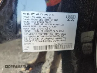 2013 Audi Q7 S line Prestige с VIN WA1DGAFE5DD014846, выставлен на аукционе Copart как лот 65728585 с пробегом 103 213 миль миль и Чистый • Clean title. История ставок и продаж доступна на DreamBid. Изображение 13.