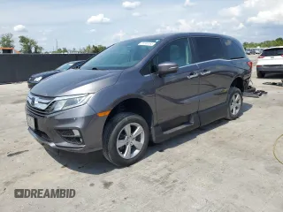 2020 Honda Odyssey EX-L z VIN 5FNRL6H72LB017682, wystawiony jako Copart lot #55646565 z przebiegiem 14 577 mil mil oraz Nie do naprawy • Non repairable. Historia ofert i sprzedaży dostępna na DreamBid. Obrazek 1.