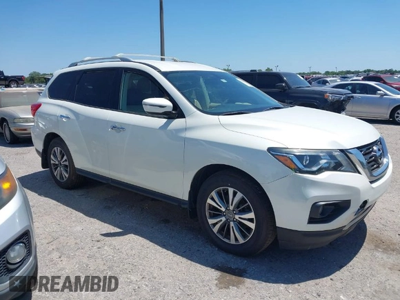 2018 Nissan Pathfinder SV with VIN 5N1DR2MN3JC620443, listed as a IAAI auction lot 42065523 with 137,449 mi miles. Bid and sale history available at carsss.com. Image 1.