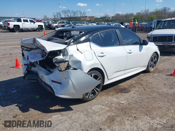 2021 Nissan Sentra SR with VIN 3N1AB8DV2MY293241, listed as a IAAI auction lot 41888833 with 38,854 mi miles. Bid and sale history available at carsss.com. Image 4.