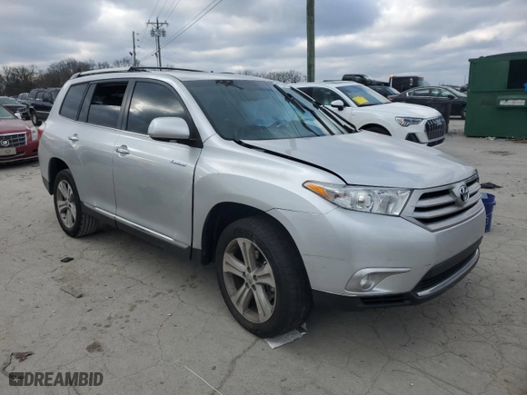 2012 Toyota Highlander Limited with VIN 5TDYK3EH5CS062296, listed as a Copart auction lot 87281834 with 0 mi miles and Salvage Title. Bid and sale history available at carsss.com. Image 4.
