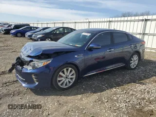 2016 Kia Optima SXL Turbo with VIN 5XXGV4L22GG015614, listed as a Copart auction lot 51237865 with 133,929 mi miles and Salvage Title. Bid and sale history available at carsss.com. Image 1.