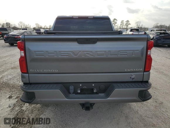 2020 Chevrolet Silverado 1500 Custom with VIN 3GCPWBEK4LG364229, listed as a Copart auction lot 48424615 with 57,742 mi miles and Salvage Title. Bid and sale history available at carsss.com. Image 6.