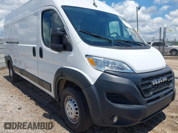 2024 Ram ProMaster Cargo Tradesman with VIN 3C6LRVDG0RE132209, listed as a IAAI auction lot 42216086 with 21,442 mi miles and . Bid and sale history available at DreamBid. Image 1.